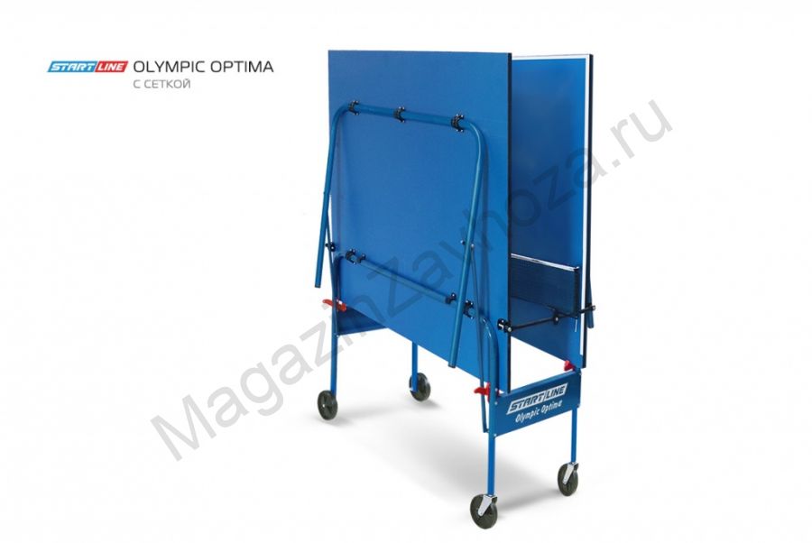 Теннисный стол Olympic Optima - компактный стол для небольших помещений со встроенной сеткой