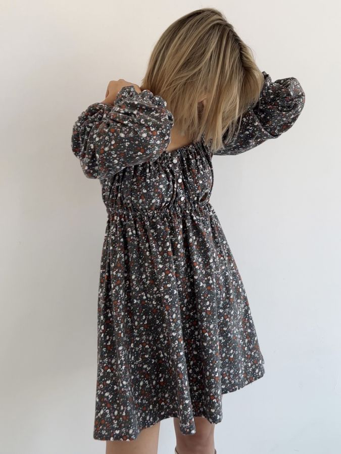 Платье Fieno из теплого хлопка Луговые травы