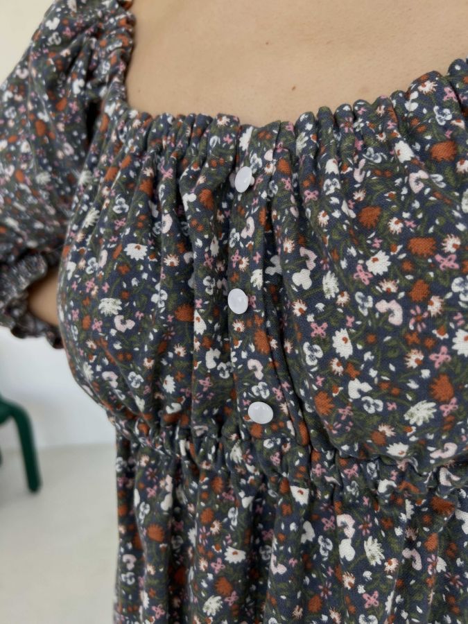 Платье Fieno из теплого хлопка Луговые травы