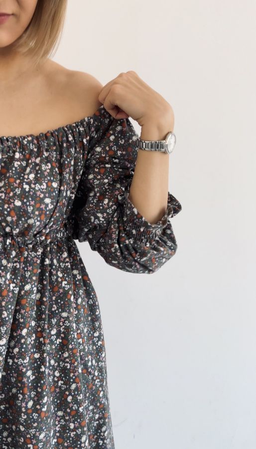 Платье Fieno из теплого хлопка Луговые травы