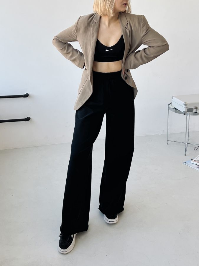 Брюки оверсайз черные