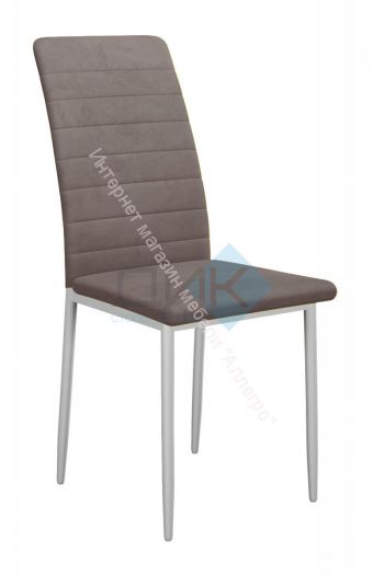 Стул DikLine ТЕКС каркас белый/ткань микровелюр B5 LATTE