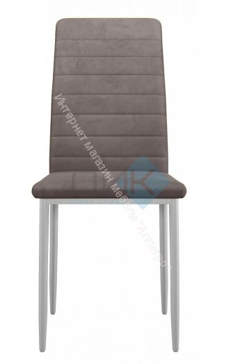 Стул DikLine ТЕКС каркас белый/ткань микровелюр B5 LATTE