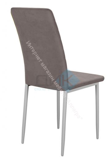 Стул DikLine ТЕКС каркас белый/ткань микровелюр B5 LATTE