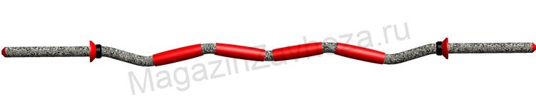 Гриф для штанги Leco-IT Home ломаный на диам. 25 мм, 125 см, 1,5 кг