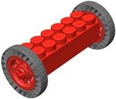 Мост без элементов фаркопа с колесами для GB 5"