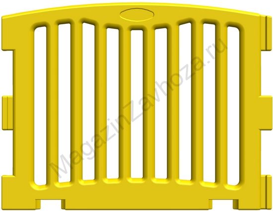 Панель модульного манежа усиленная прямая желтая