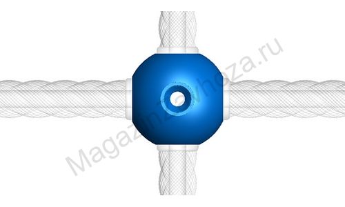 Узловой элемент 4-х сторонний 10 шт синий