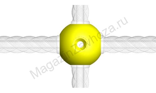 Узловой элемент 4-х сторонний усиленный 10 шт желтый