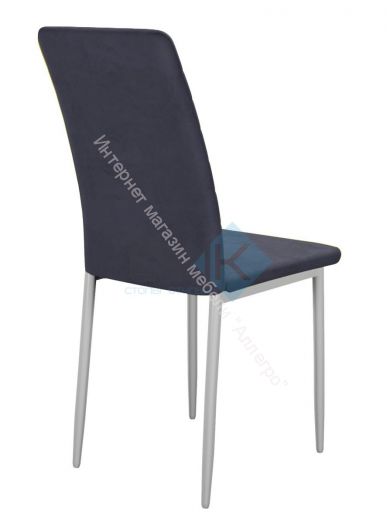 Стул DikLine ТЕКС каркас белый/ткань микровелюр B28 ANTRACITE