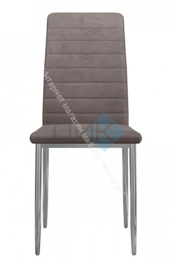 Стул DikLine ТЕКС каркас хром/ткань микровелюр B5 LATTE