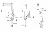 Смеситель Bravat Waterfall для кухни F773107C-1 схема 2