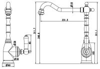 Смеситель для кухни Bravat Art River F775109C-1 схема 2