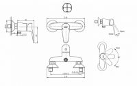 Смеситель Bravat Eco для душа F9111147C-01 схема 2