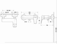 Смеситель Bravat Vega для душа F9119177CP-01 схема 2