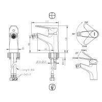 Смеситель для биде Bravat Eco F3111147C схема 2