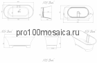 NSB-16751 Ванна из POLYSTONE (акриловый камень) размер,мм: 1650*750*580  (NS BATH)