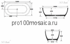 NSB-16800 Ванна из POLYSTONE (акриловый камень) размер,мм: 1600*800*540  (NS BATH)