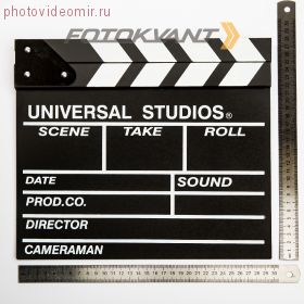 Fotokvant Clapper-2 хлопушка 20х30 см черно-белая деревянная