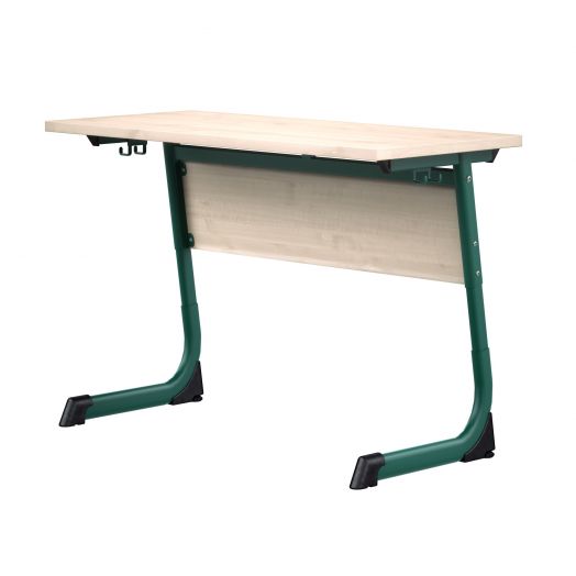 ОПЛ2-2 Стол ученический «Оптима» LITE 2 — местный, регулируемый, столешница и экран ЛДСП клён танзай 22 мм