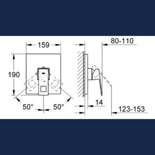 Купить по низкой цене СМЕСИТЕЛЬ ДЛЯ ДУША GROHE EUROCUBE в Баку -