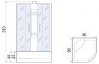 Душевая кабина REIN Б/К 90/44 МТ