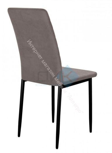 Стул DikLine ТЕКС каркас черный/ткань микровелюр B5 LATTE коричневый