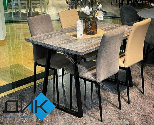 Стул DikLine ТЕКС каркас черный/ткань микровелюр B5 LATTE коричневый