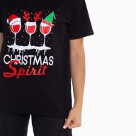 Футболка женская новогодняя «Christmas spirit»