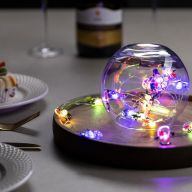 Гирлянда «Нить» 2 м роса с насадками «Снеговик в шарфе»