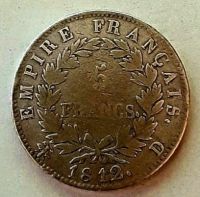 5 франков 1812 Франция Наполеон I Лион