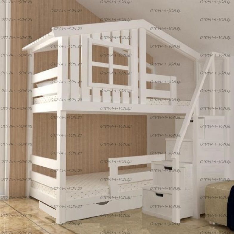 Кровать двухъярусная Домик Roof №26