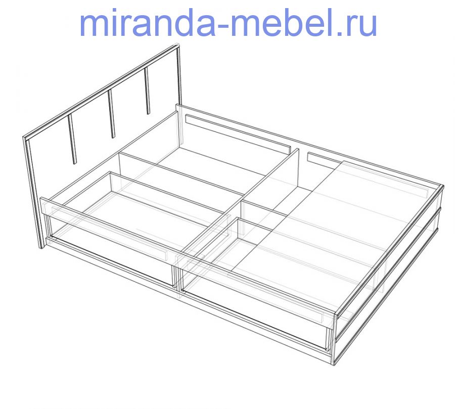 Кровать Сакура на 1400 б/м