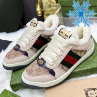 Мужские кеды Gucci с мехом