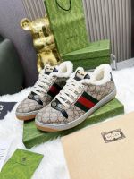 Мужские кеды Gucci с мехом