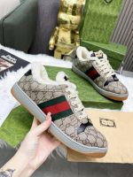 Мужские кеды Gucci с мехом