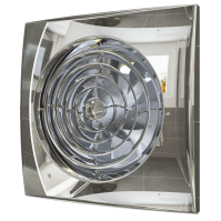 Вентилятор осевой вытяжной с обратным клапаном D100, декоративный AURA 4C Chrome
