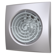 Вентилятор осевой вытяжной с обратным клапаном D125, декоративный AURA 5C gray metal
