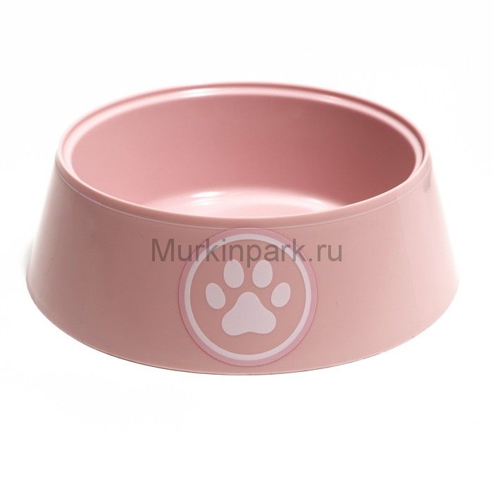Миска для кошек "Лекси", розовая, 14,5 x 14,5 x 4 см, 0,3 л