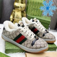 Мужские кеды Gucci с мехом