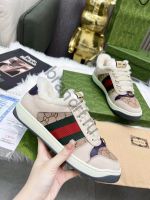 Мужские кеды Gucci с мехом