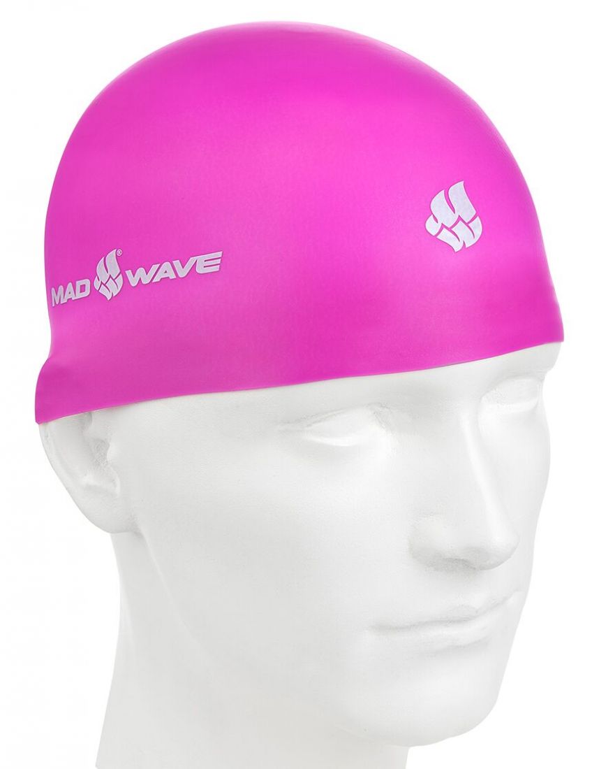 Шапочка для плавания силиконовая Mad Wave SOFT (розовая)