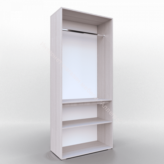 Шкаф 2-х створчатый "Трио" (Серебряный орех/Ясень шимо светлый)