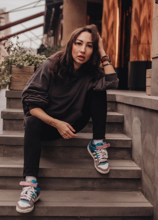 Худи оверсайз в цвете графит