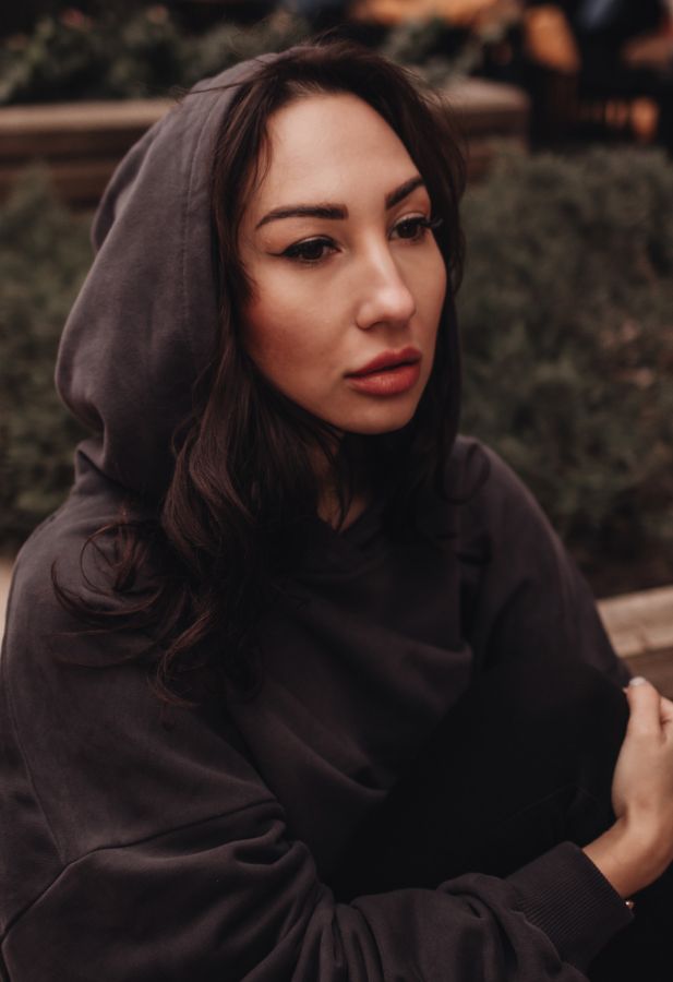 Худи оверсайз в цвете графит