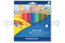 Карандаши цв.24цв.STAEDTLER Noris Club треугольные ST127OC24