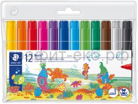 Фломастеры 12цв.STAEDTLER Noris Jumbo 3.0мм ST340WP12