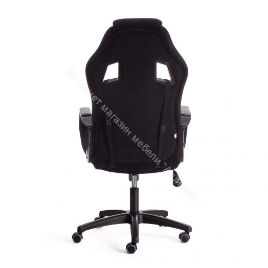 Кресло DRIVER (22) флок/ткань, черный/серый, 35/TW-12