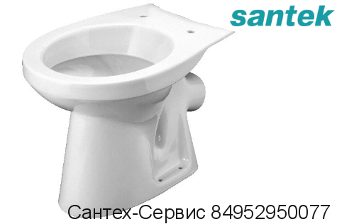 1.WH11.0.390 Чаша унитаза Santek Анимо горизонтальная