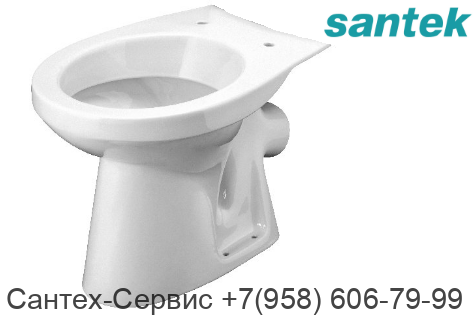 1.WH11.0.390 Чаша унитаза Santek Анимо горизонтальная